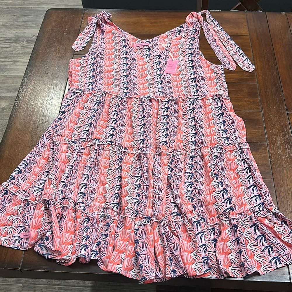 Seashell print flowy fun summer dress